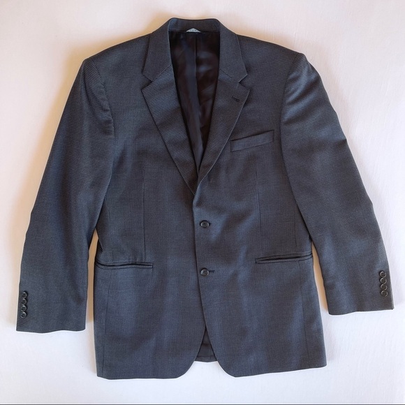 Jos A Bank Signature Collection Houndstooth Wool Blazer Sport Coat 42R - Picture 15 of 15